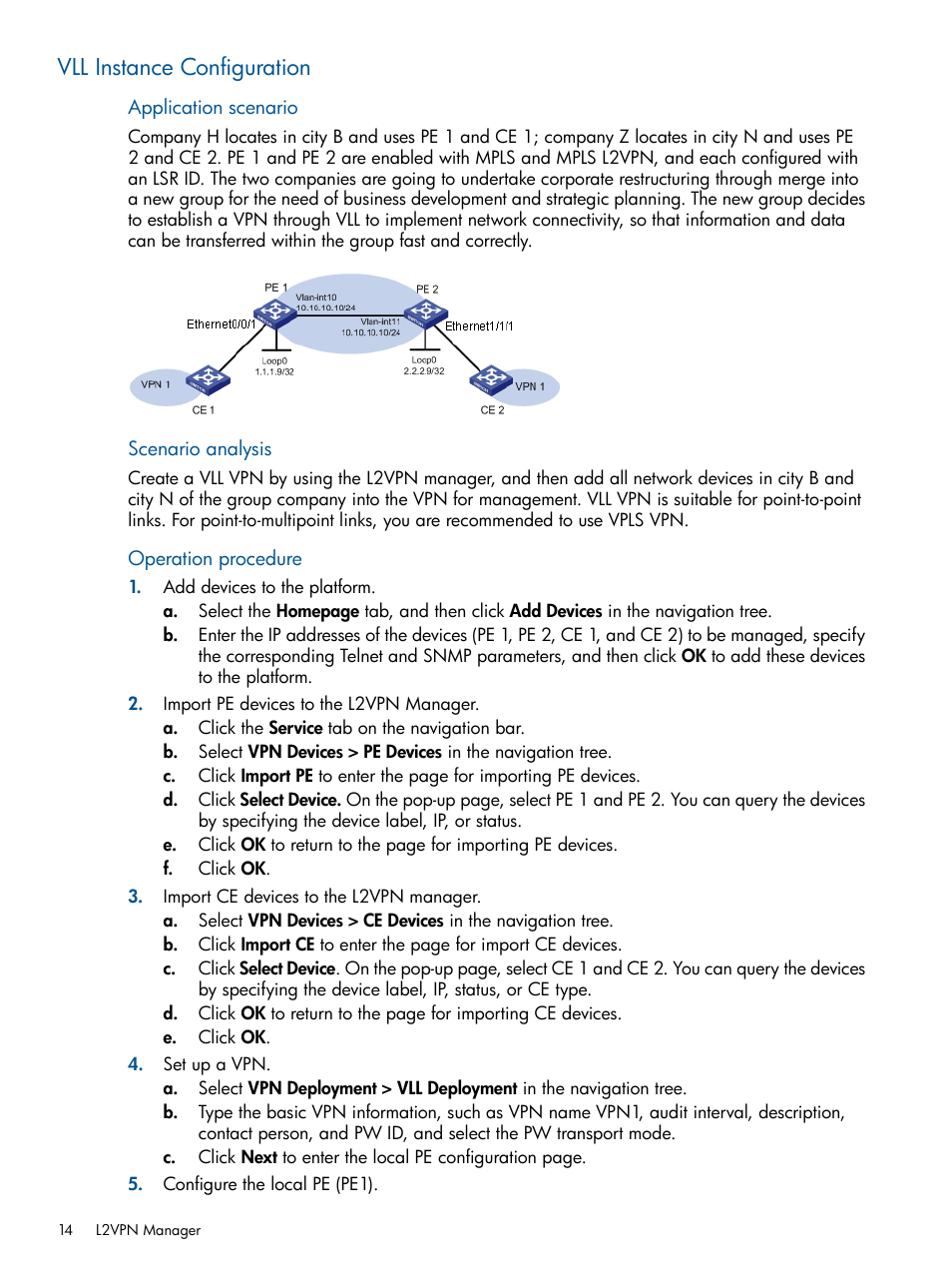 Vll instance configuration | HP Intelligent Management Center Licenses User Manual | Page 14 / 140