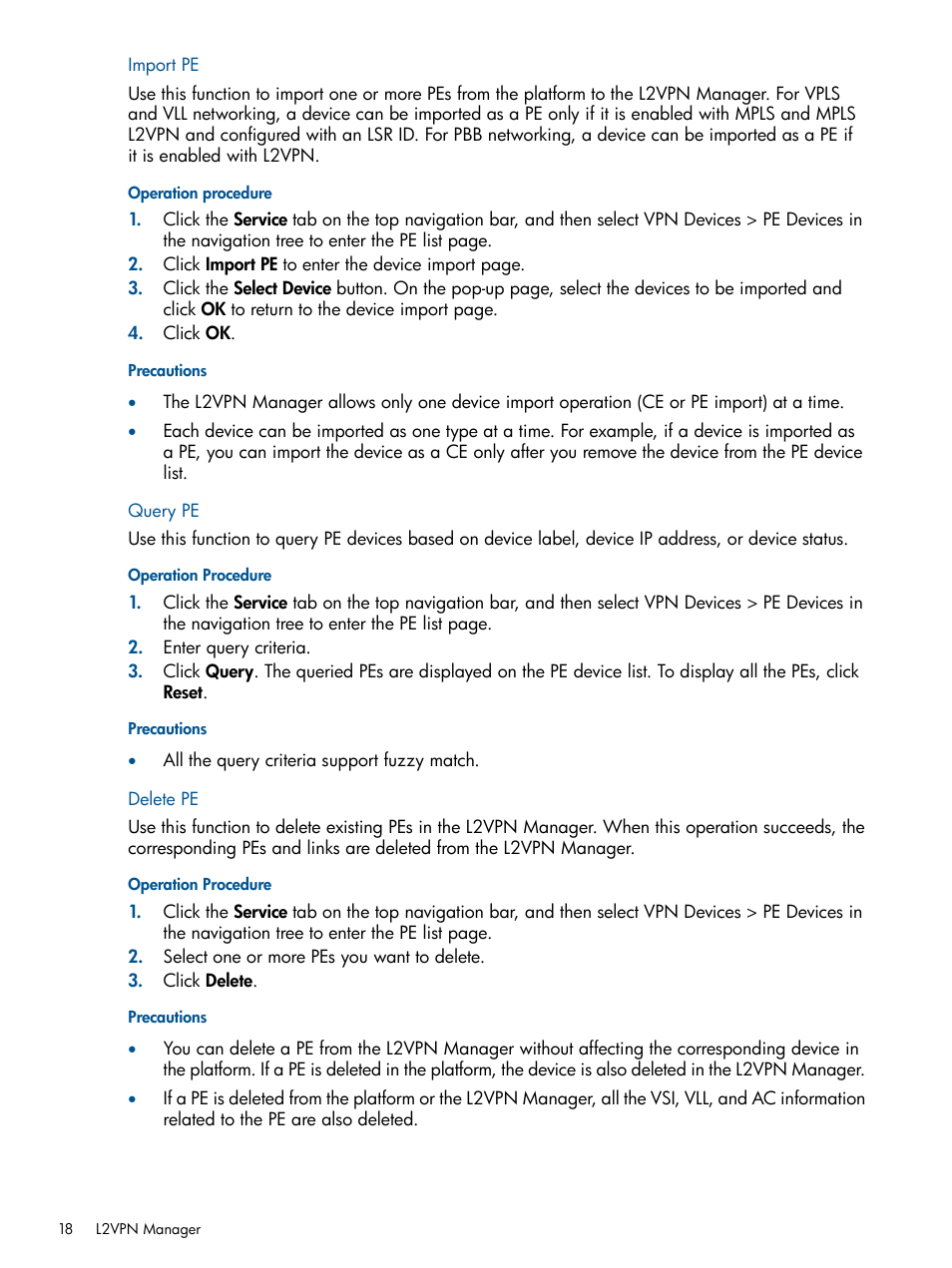 Import pe, Query pe, Delete pe | Import pe query pe delete pe | HP Intelligent Management Center Licenses User Manual | Page 18 / 140