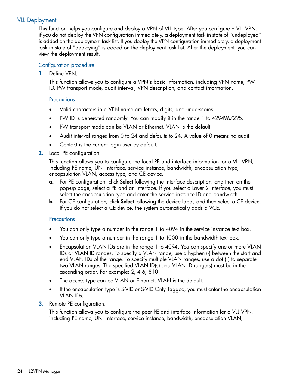 Vll deployment | HP Intelligent Management Center Licenses User Manual | Page 24 / 140