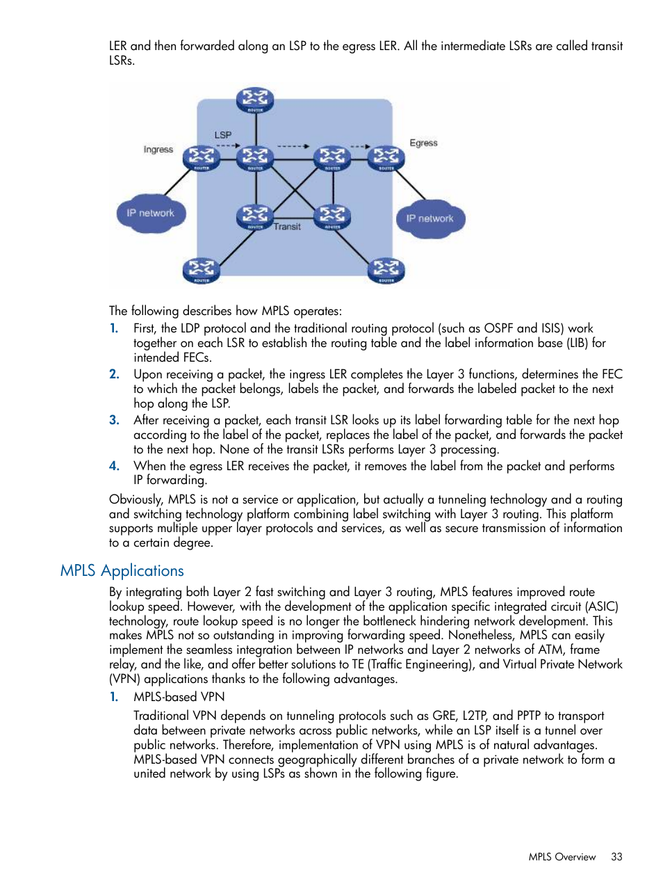 Mpls applications | HP Intelligent Management Center Licenses User Manual | Page 33 / 140