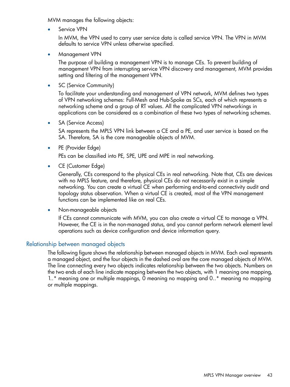 Relationship between managed objects | HP Intelligent Management Center Licenses User Manual | Page 43 / 140