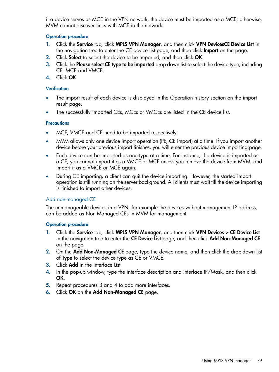 Add non-managed ce | HP Intelligent Management Center Licenses User Manual | Page 79 / 140