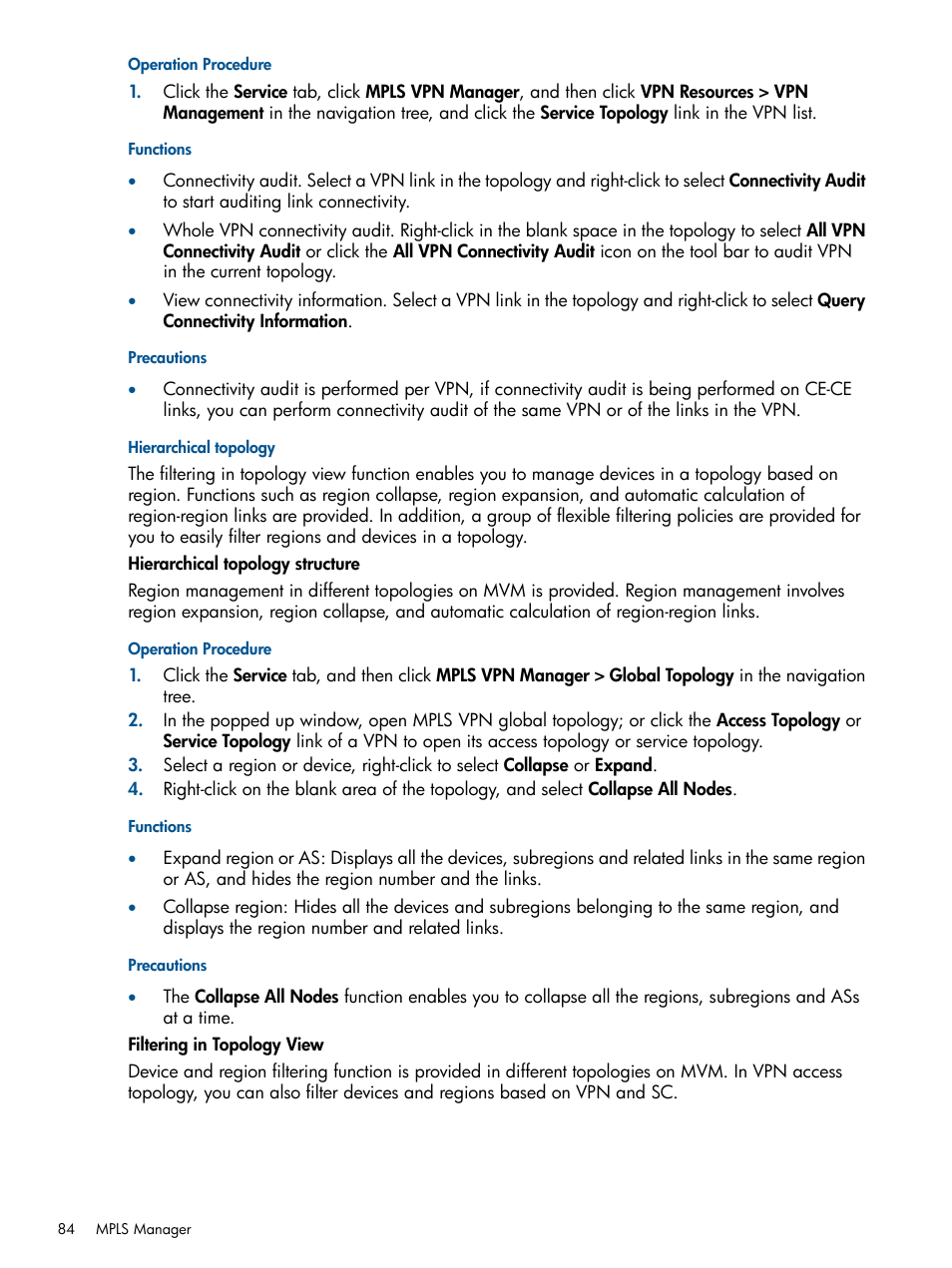 Hierarchical topology | HP Intelligent Management Center Licenses User Manual | Page 84 / 140