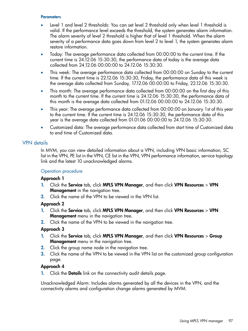 Vpn details | HP Intelligent Management Center Licenses User Manual | Page 97 / 140