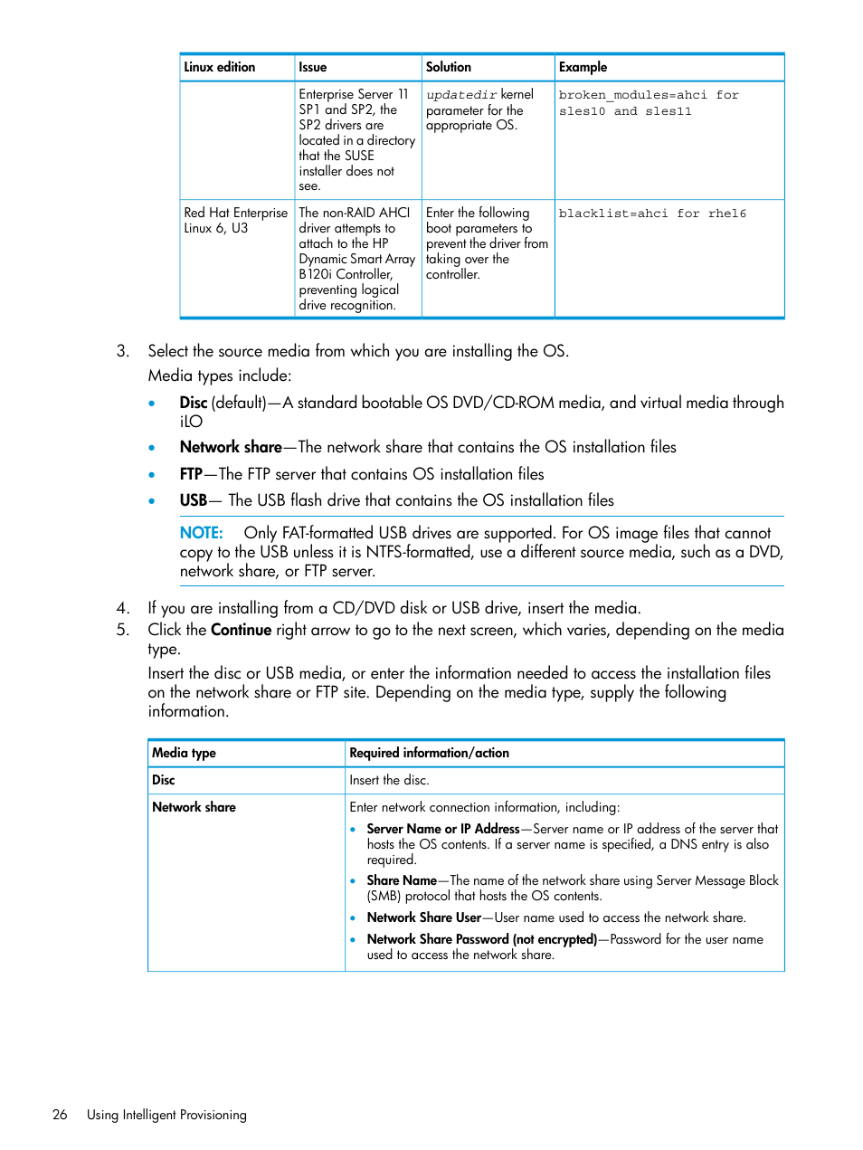 HP ProLiant DL320e Gen8 Server User Manual | Page 26 / 91