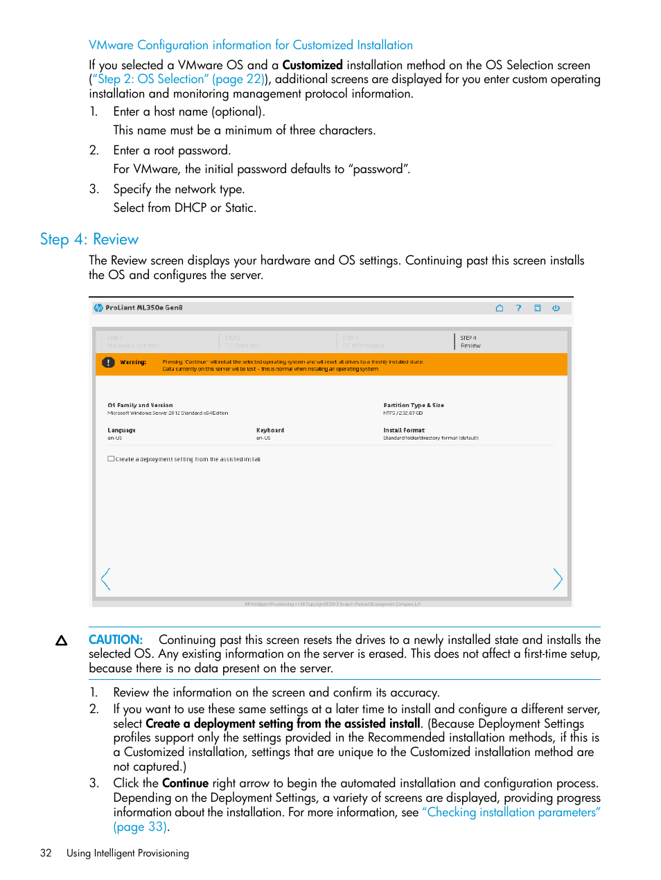 Step 4: review | HP ProLiant DL320e Gen8 Server User Manual | Page 32 / 91