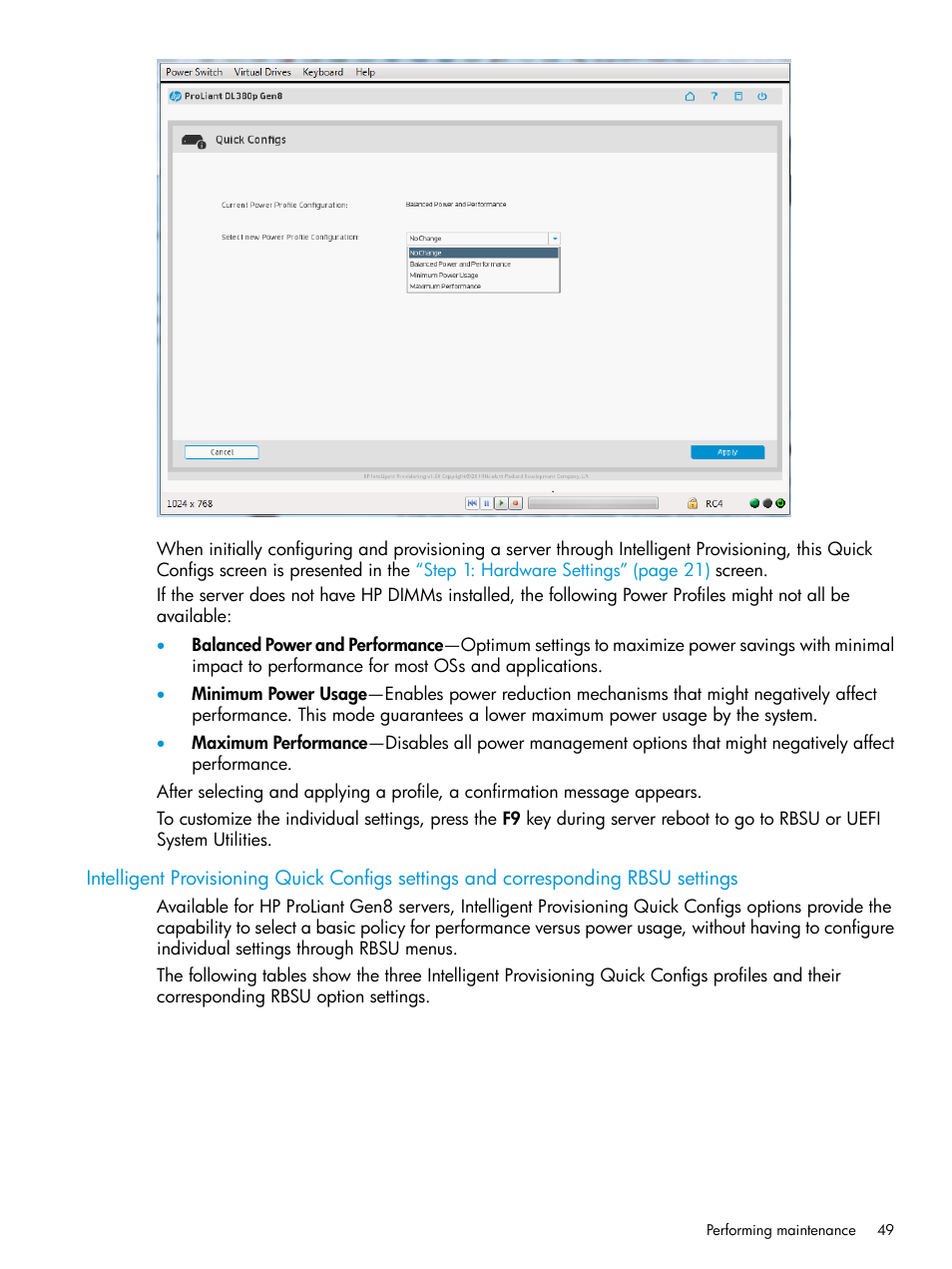 HP ProLiant DL320e Gen8 Server User Manual | Page 49 / 91