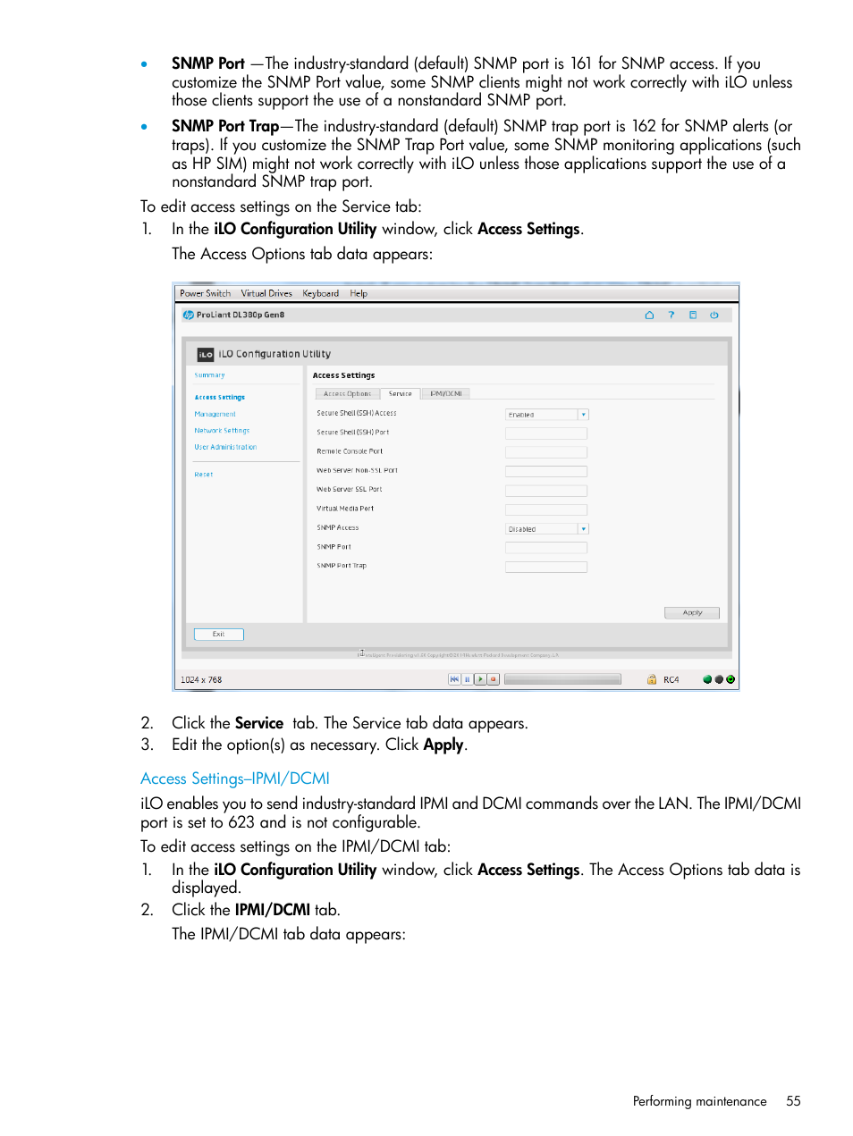 HP ProLiant DL320e Gen8 Server User Manual | Page 55 / 91