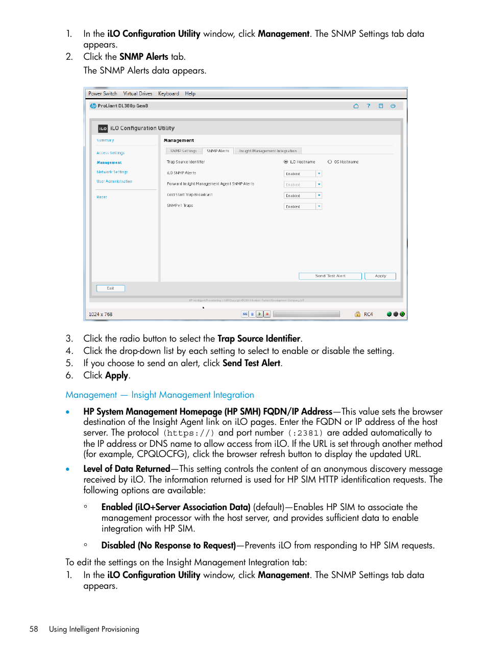 HP ProLiant DL320e Gen8 Server User Manual | Page 58 / 91