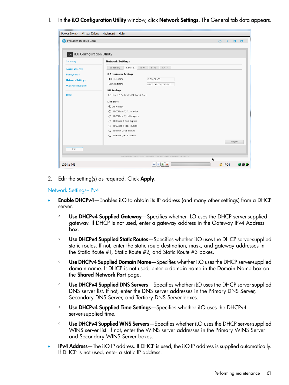 HP ProLiant DL320e Gen8 Server User Manual | Page 61 / 91