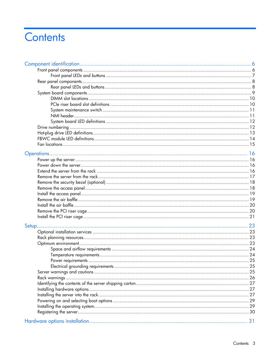 HP ProLiant DL320e Gen8 Server User Manual | Page 3 / 96