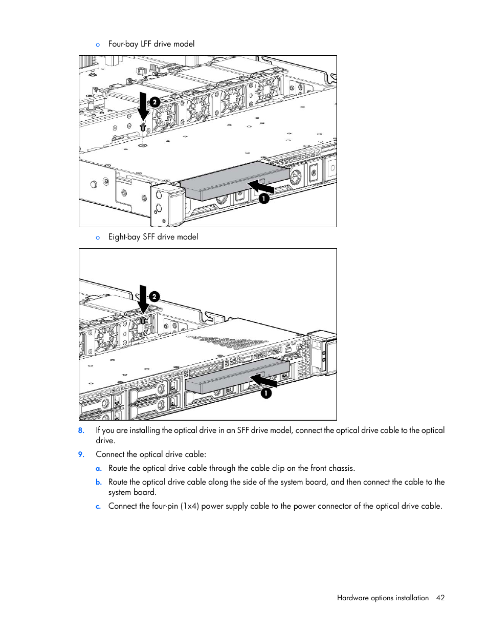 HP ProLiant DL320e Gen8 Server User Manual | Page 42 / 96