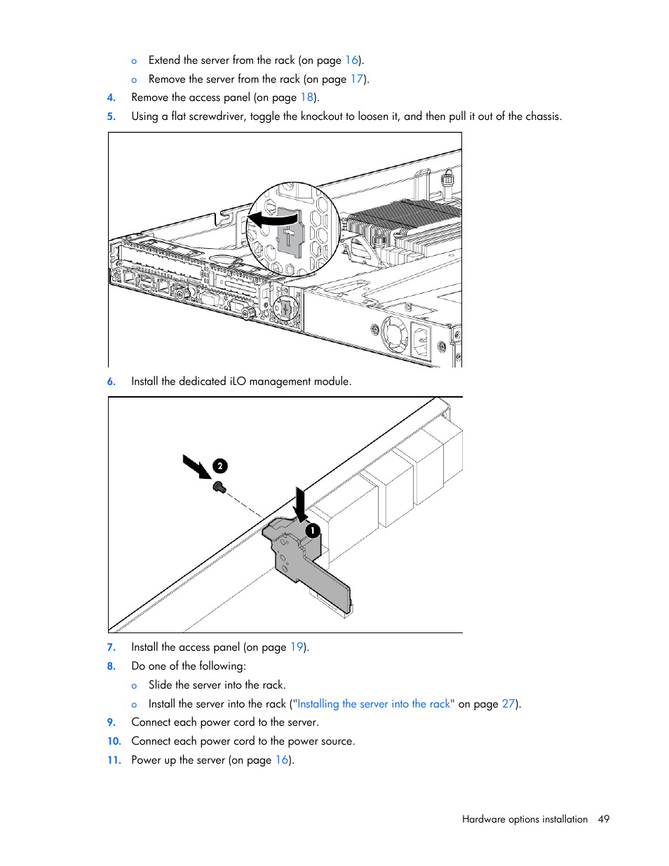 HP ProLiant DL320e Gen8 Server User Manual | Page 49 / 96