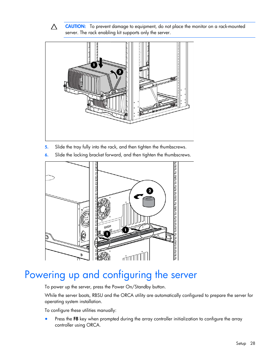 Powering up and configuring the server | HP ProLiant ML110 G7 Server User Manual | Page 28 / 113