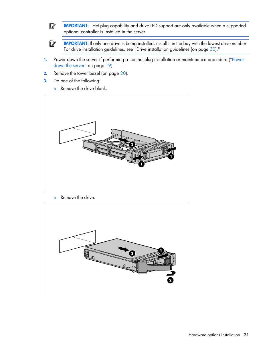 HP ProLiant ML110 G7 Server User Manual | Page 31 / 113