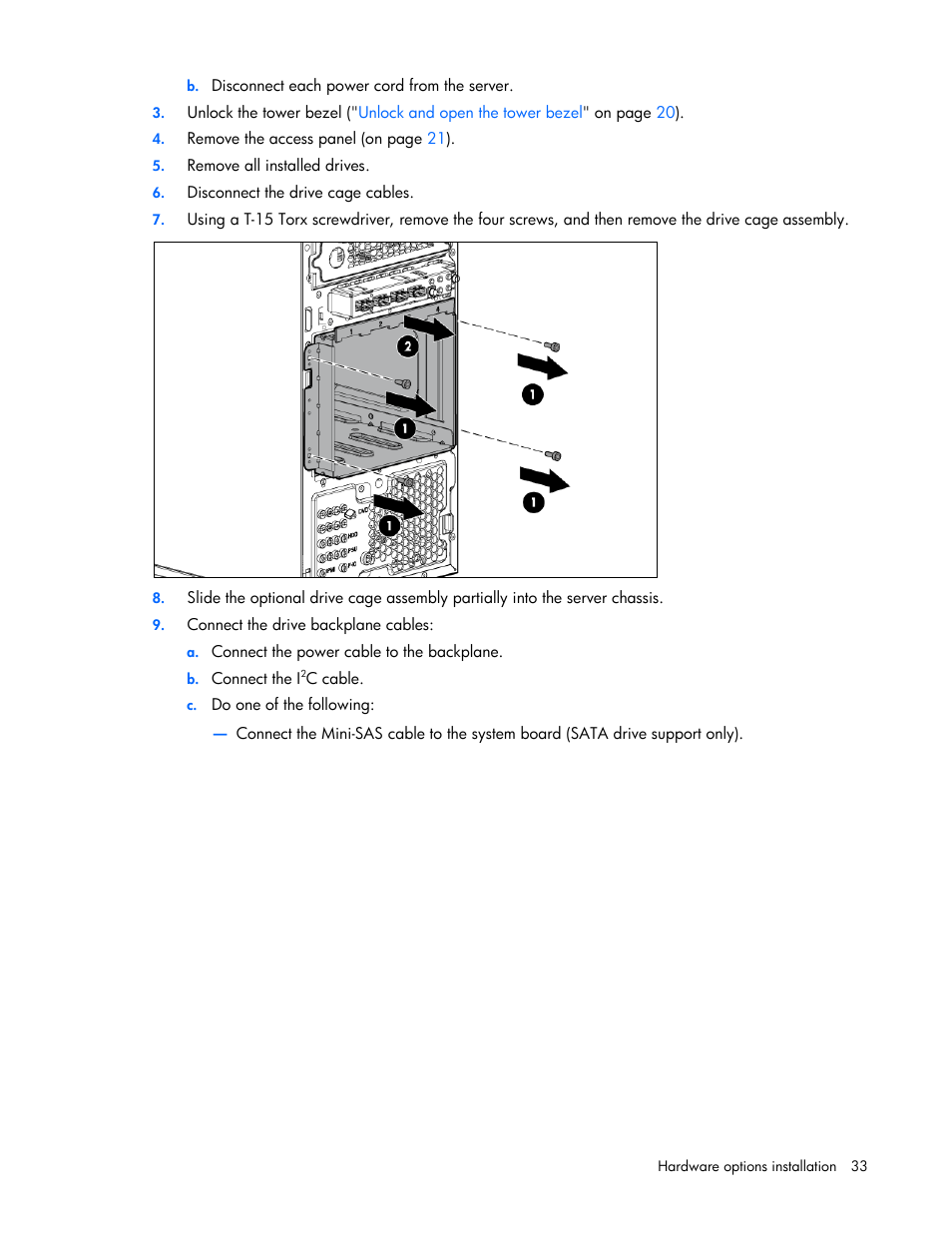 HP ProLiant ML110 G7 Server User Manual | Page 33 / 113