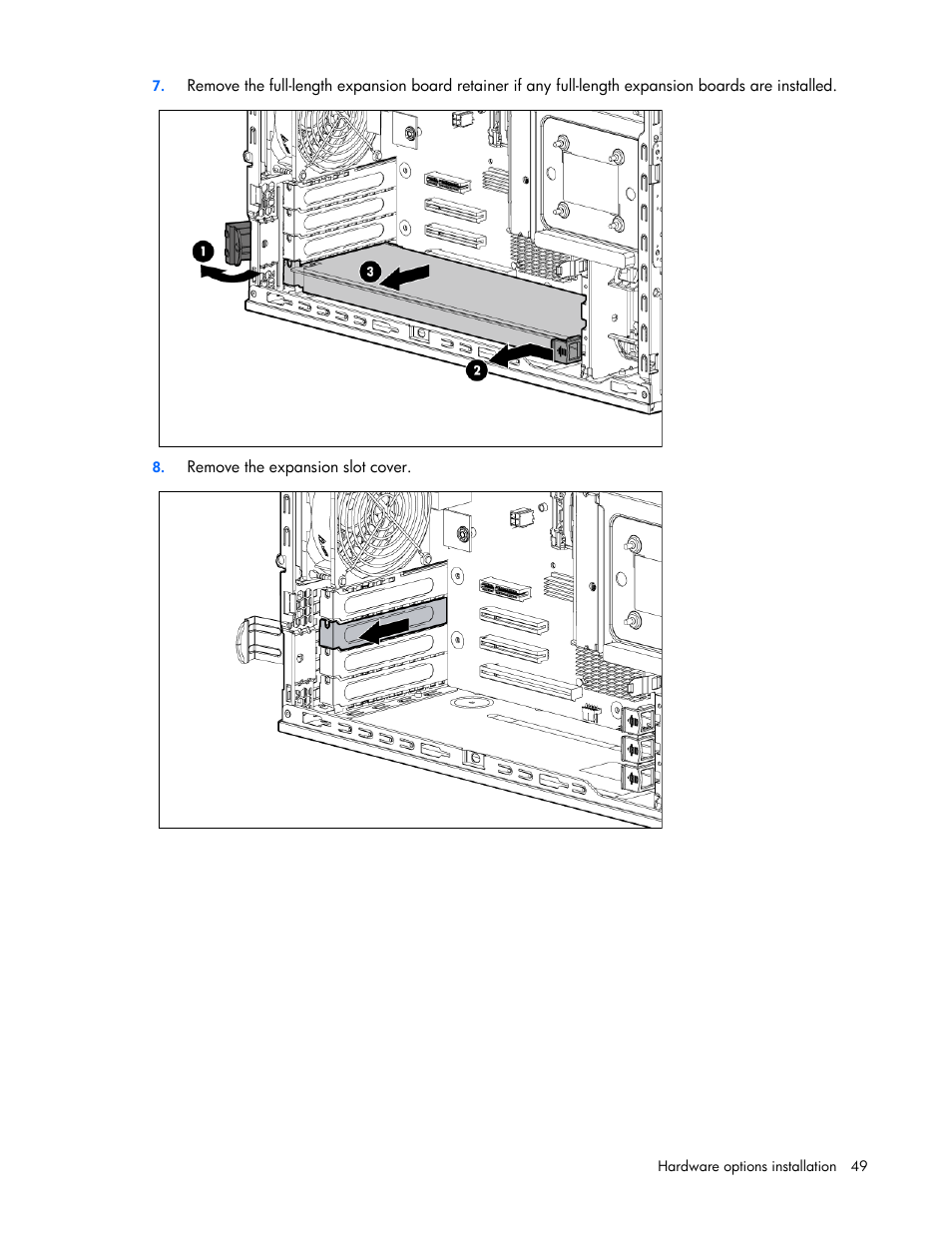 HP ProLiant ML110 G7 Server User Manual | Page 49 / 113