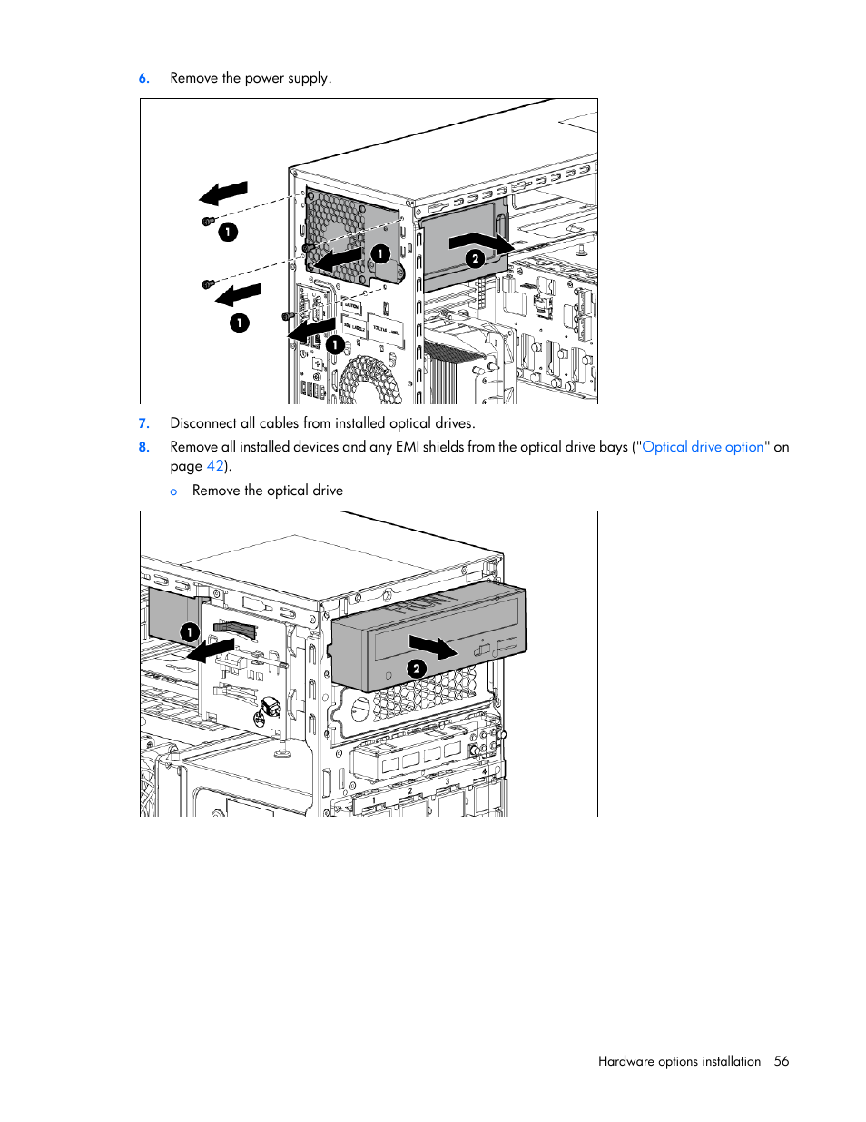 HP ProLiant ML110 G7 Server User Manual | Page 56 / 113