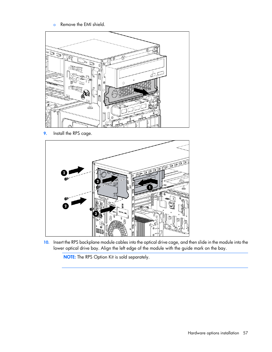 HP ProLiant ML110 G7 Server User Manual | Page 57 / 113