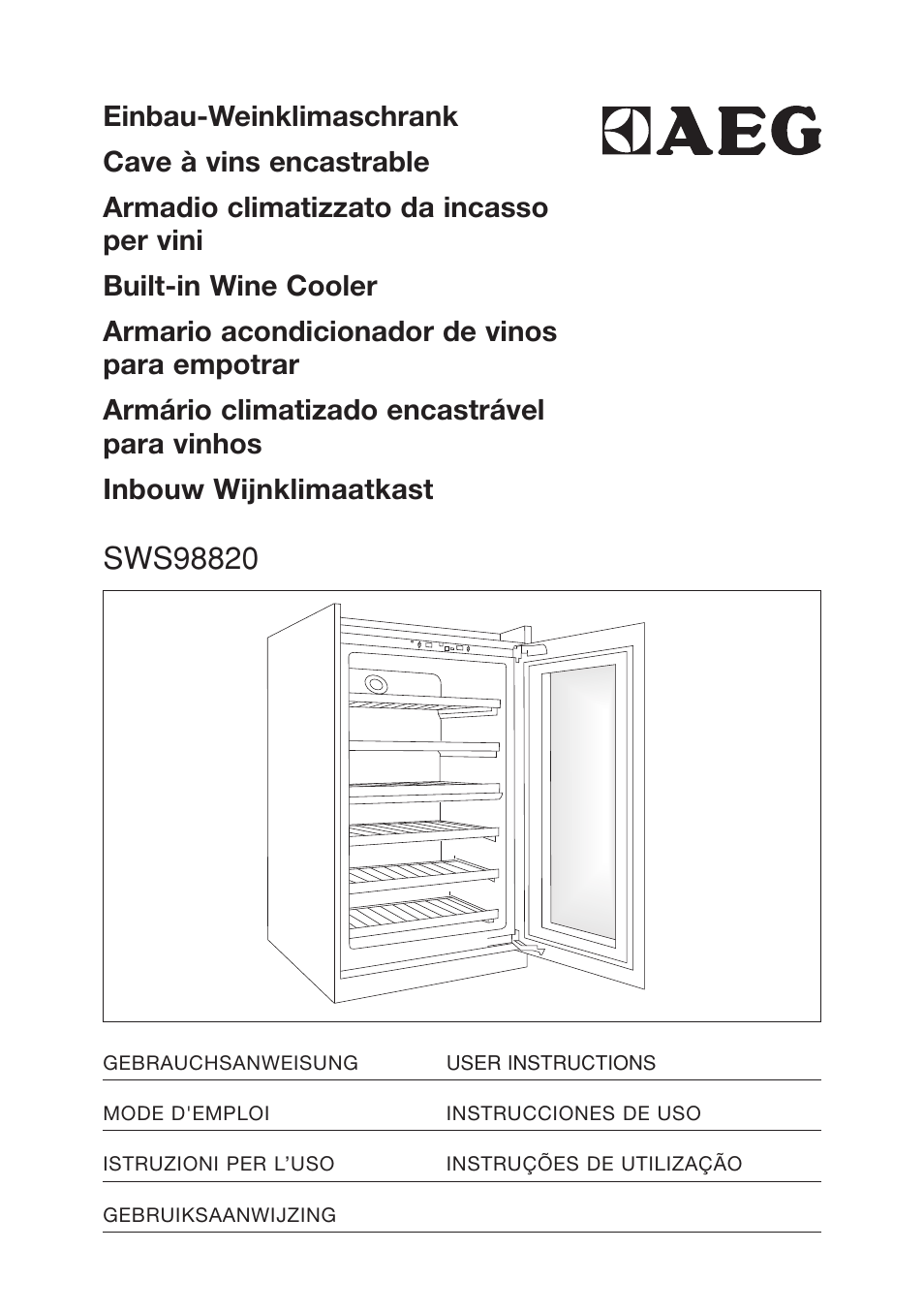 AEG SWS98820L0 User Manual | 104 pages