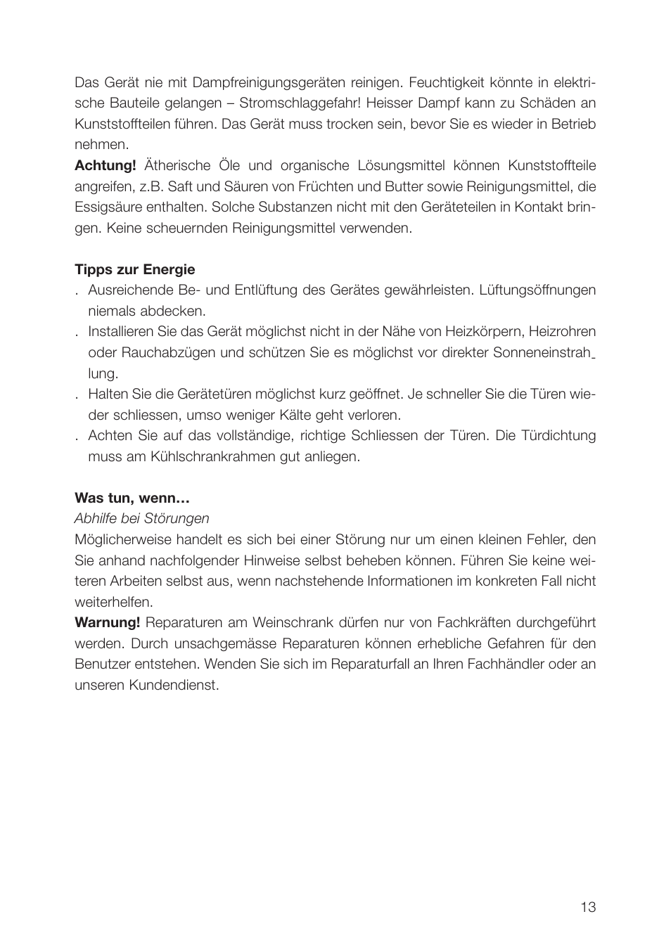 AEG SWS98820L0 User Manual | Page 13 / 104