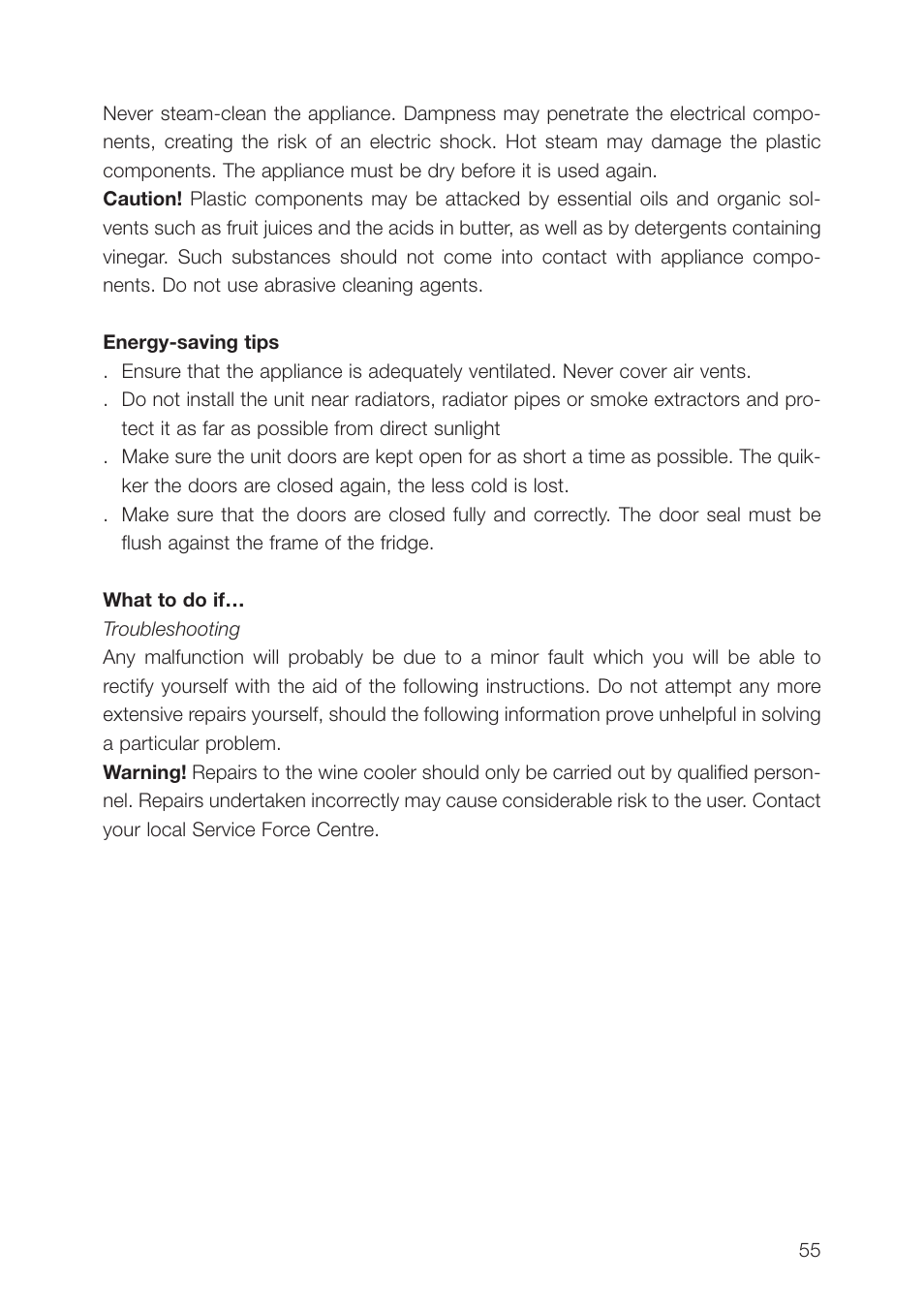 AEG SWS98820L0 User Manual | Page 55 / 104