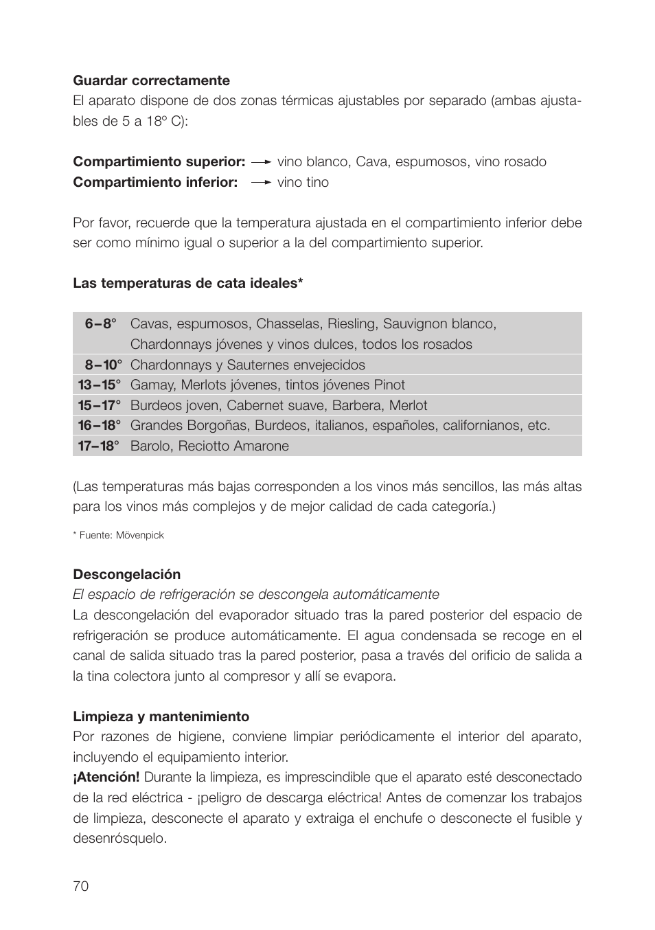 AEG SWS98820L0 User Manual | Page 70 / 104