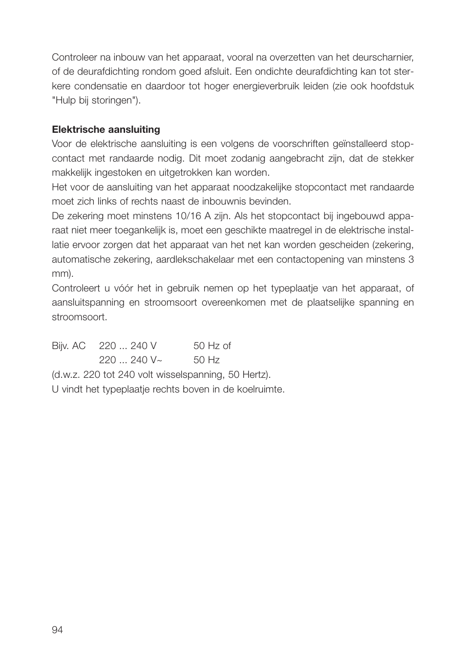 AEG SWS98820L0 User Manual | Page 94 / 104