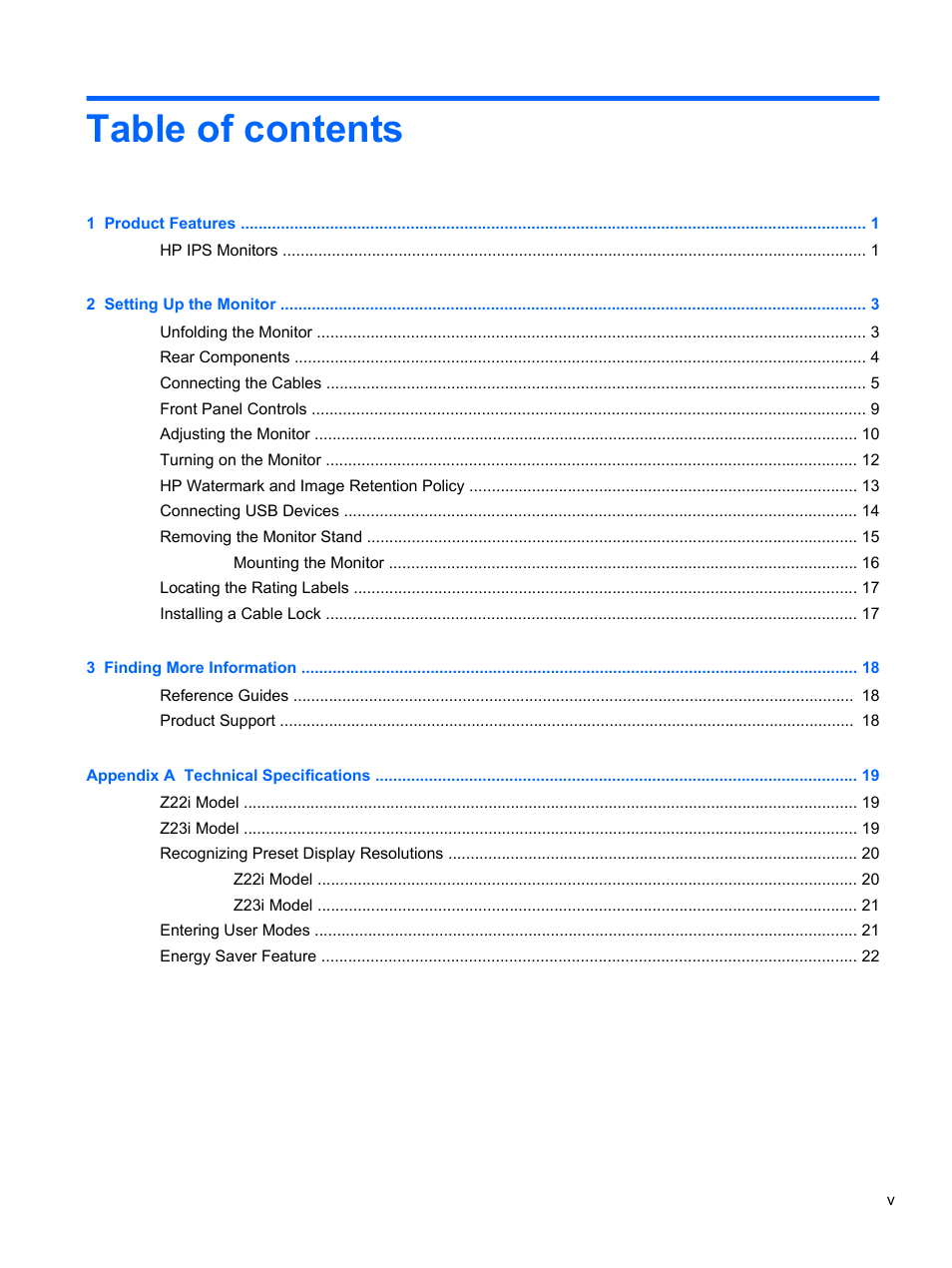 HP Z Display Z23i 23-inch IPS LED Backlit Monitor User Manual | Page 5 / 28