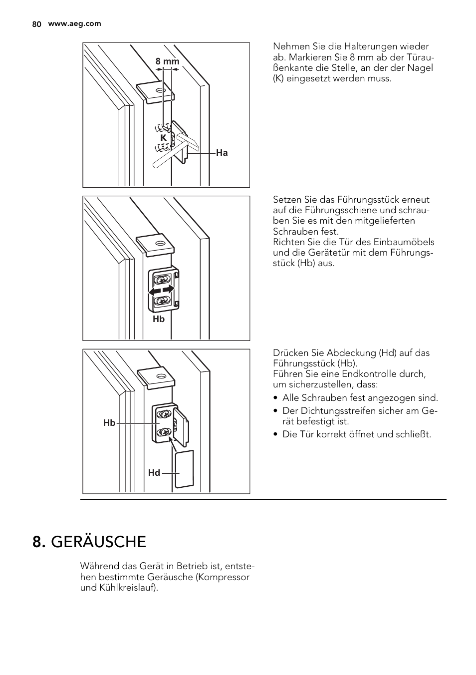 Geräusche | AEG SCS41800S0 User Manual | Page 80 / 84