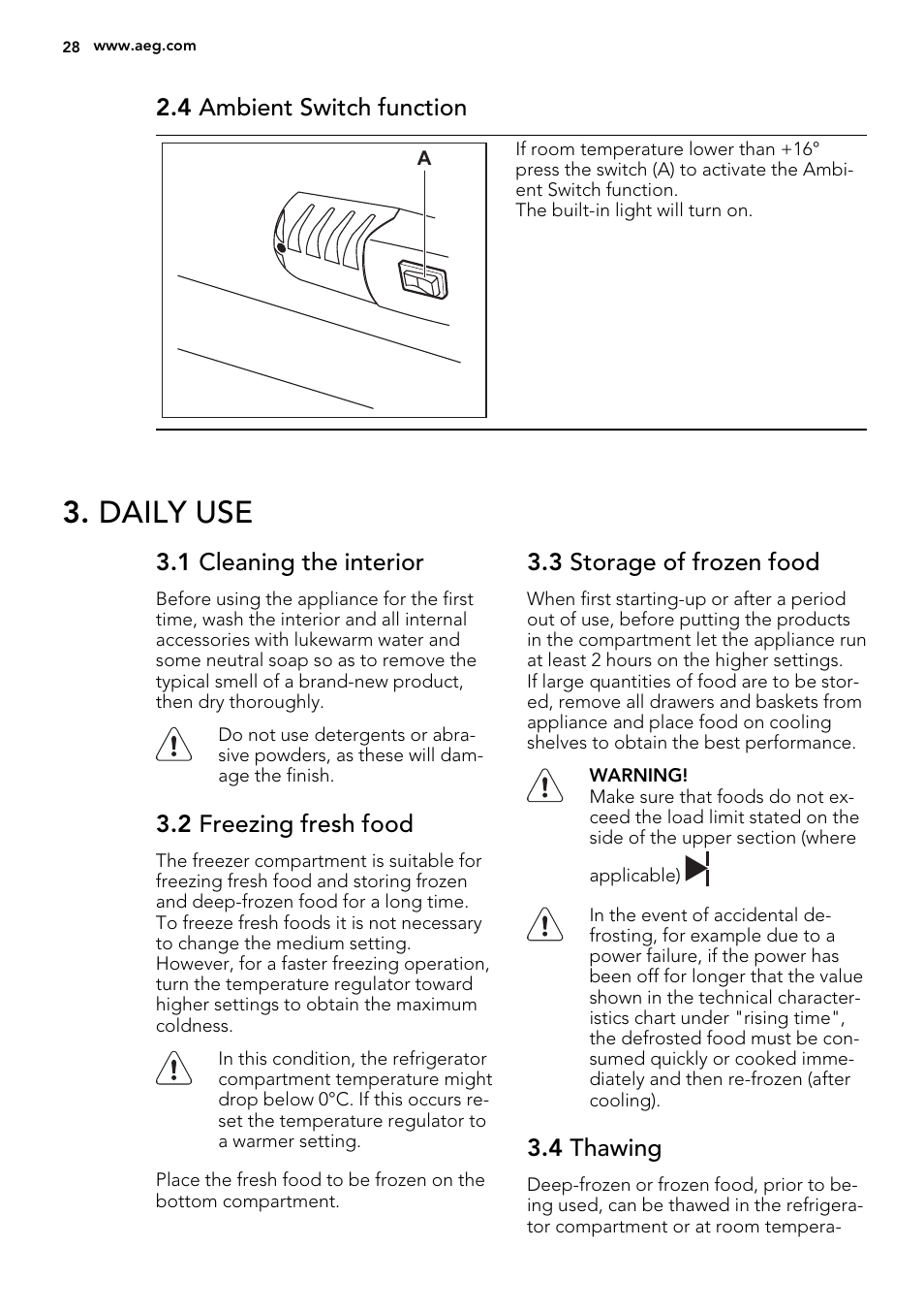 Daily use | AEG SCS51400S1 User Manual | Page 28 / 92