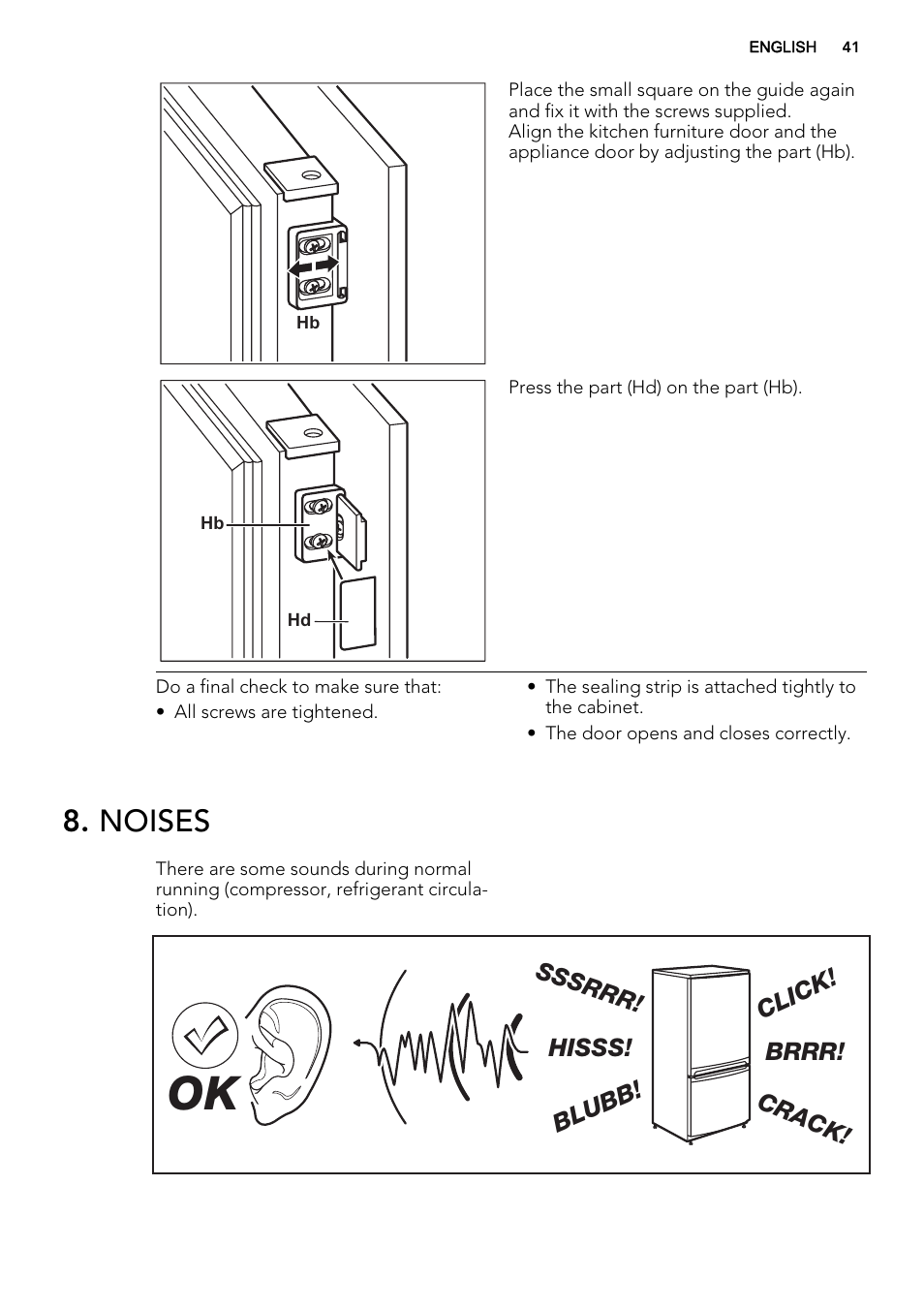 Noises | AEG SCS51400S1 User Manual | Page 41 / 92