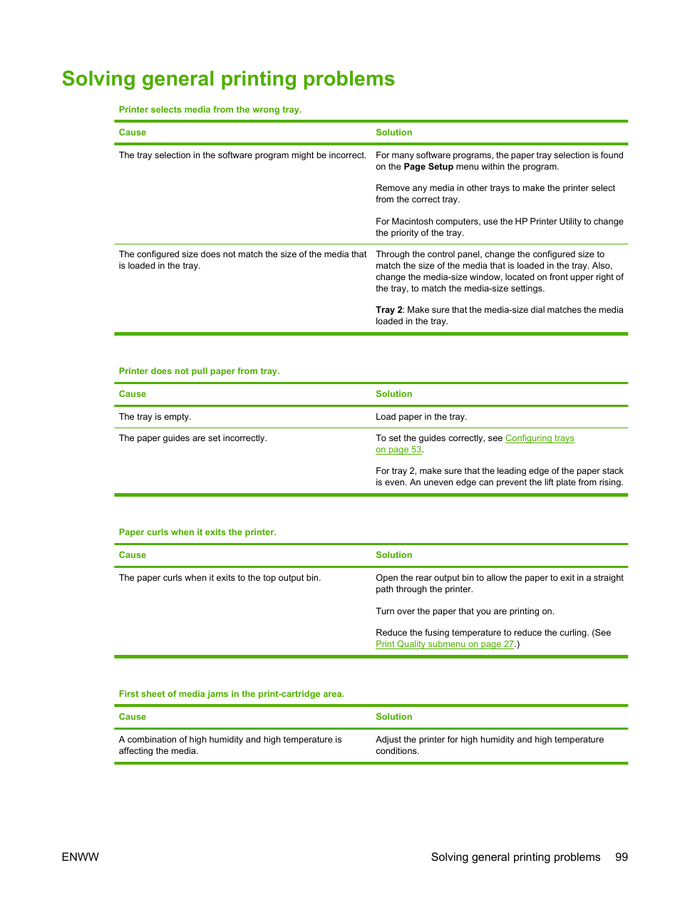 Solving general printing problems | HP LaserJet 5200 Printer series User Manual | Page 111 / 212