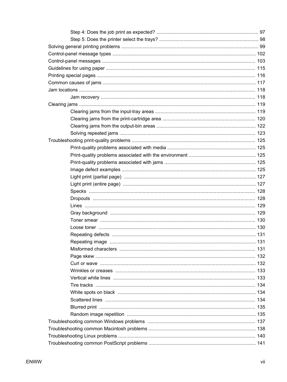 HP LaserJet 5200 Printer series User Manual | Page 9 / 212