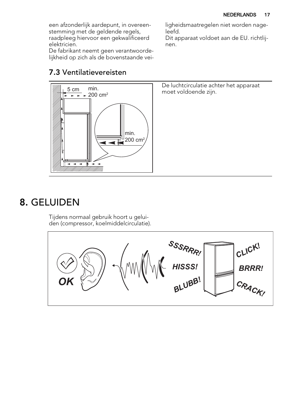 Geluiden | AEG SCS71800F0 User Manual | Page 17 / 76