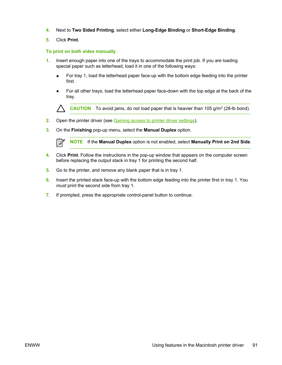 HP LaserJet 5200 Printer series User Manual | Page 105 / 248
