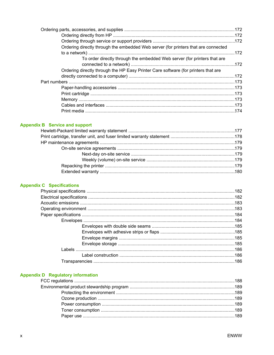 HP LaserJet 5200 Printer series User Manual | Page 12 / 248