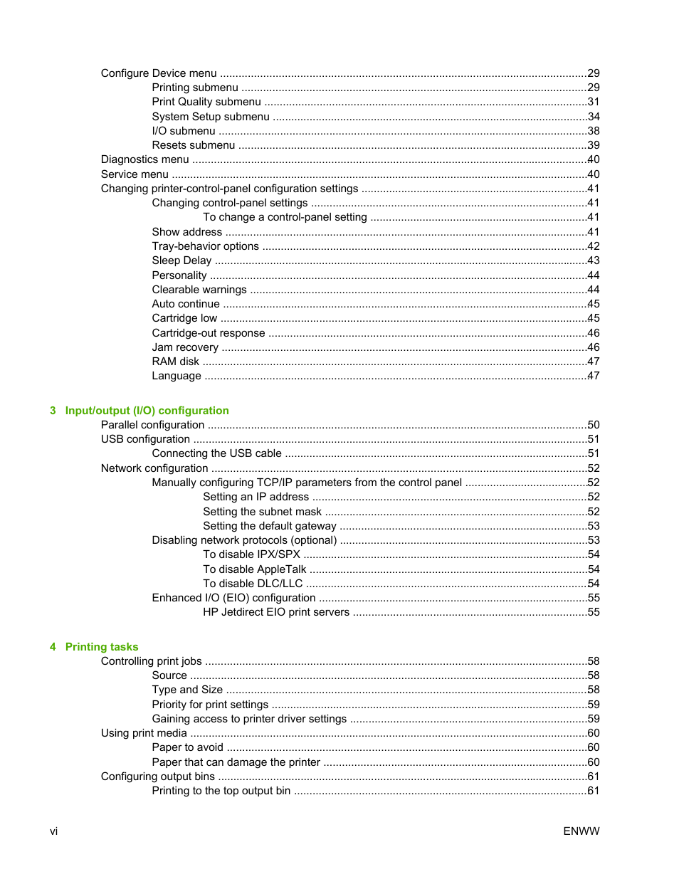 HP LaserJet 5200 Printer series User Manual | Page 8 / 248