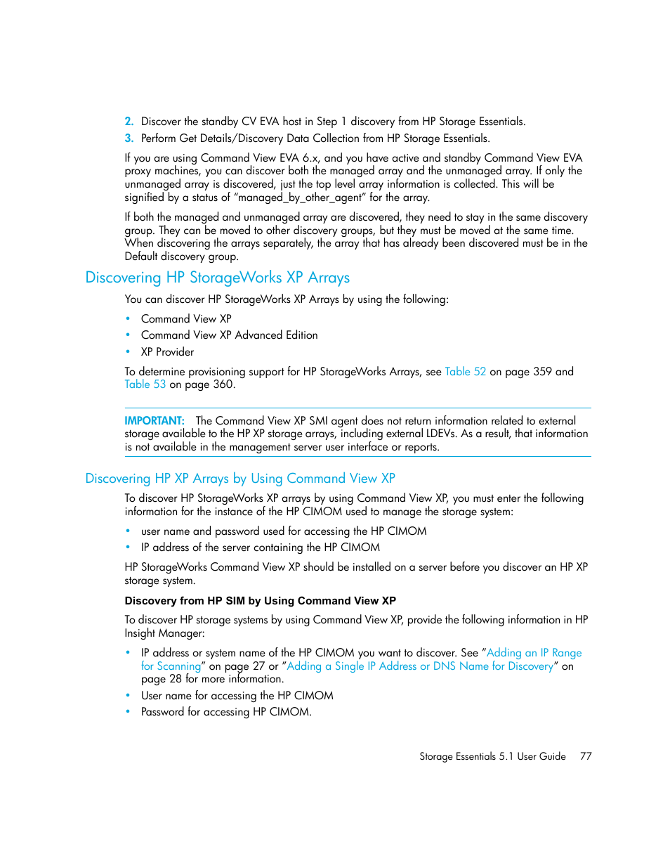 Discovering hp storageworks xp arrays, Discovering hp xp arrays by using command view xp, Discovery from hp sim by using command view xp | Discovering hp, Storageworks xp arrays | HP Storage Essentials NAS Manager Software User Manual | Page 109 / 770