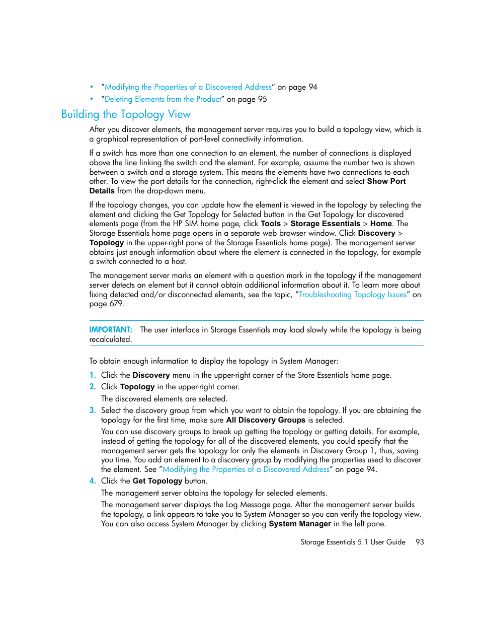 Building the topology view | HP Storage Essentials NAS Manager Software User Manual | Page 125 / 770