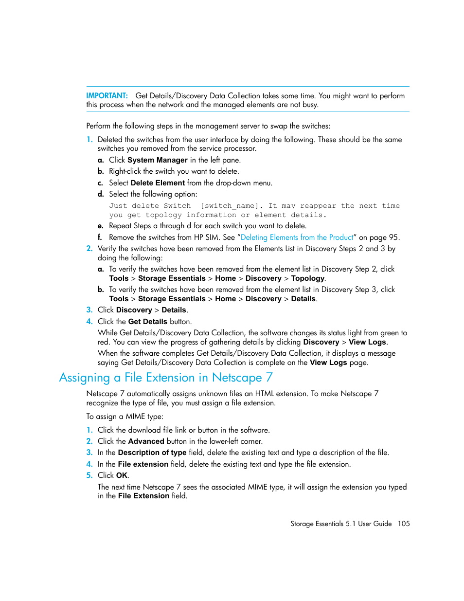 Assigning a file extension in netscape 7 | HP Storage Essentials NAS Manager Software User Manual | Page 137 / 770