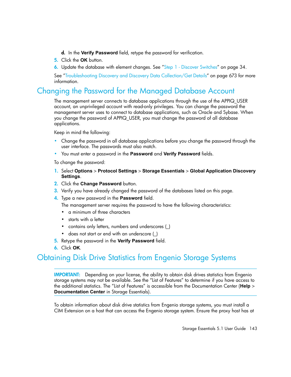 Obtaining disk drive statistics from engenio, Storage systems, Obtaining disk drive statistics from | Engenio storage systems | HP Storage Essentials NAS Manager Software User Manual | Page 175 / 770