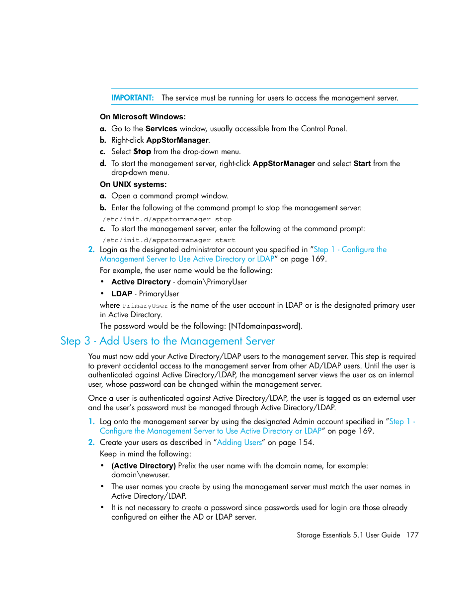 Step 3 - add users to the management server | HP Storage Essentials NAS Manager Software User Manual | Page 209 / 770