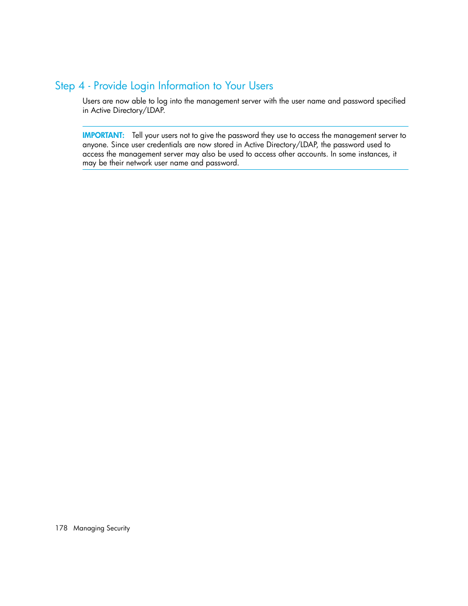 Step 4 - provide login information to your users | HP Storage Essentials NAS Manager Software User Manual | Page 210 / 770