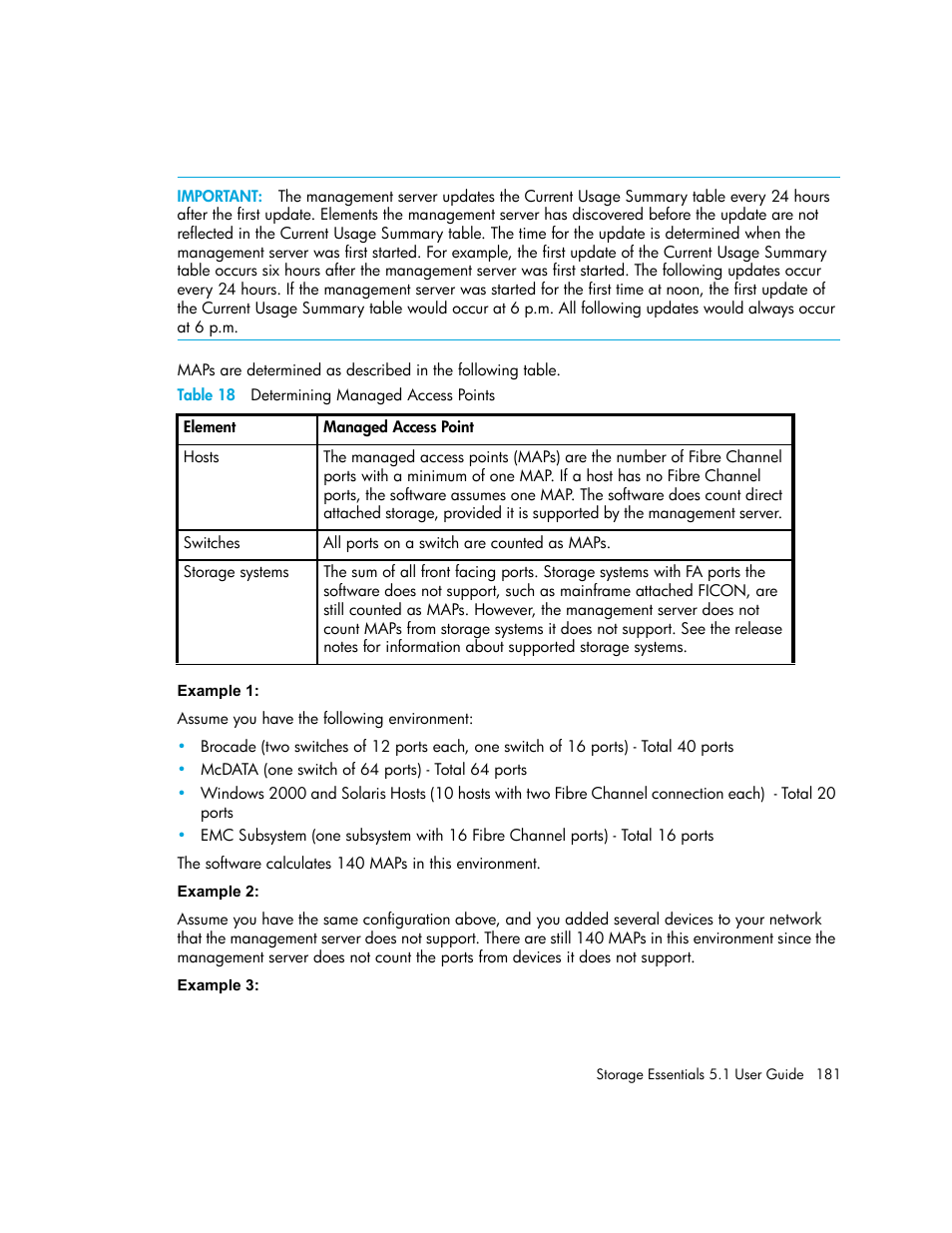 18 determining managed access points, Table 18 | HP Storage Essentials NAS Manager Software User Manual | Page 213 / 770