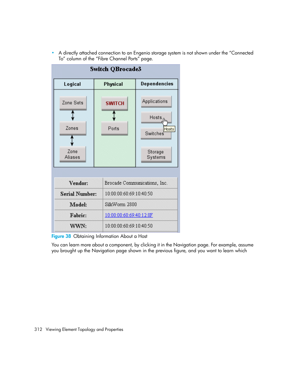 38 obtaining information about a host | HP Storage Essentials NAS Manager Software User Manual | Page 344 / 770