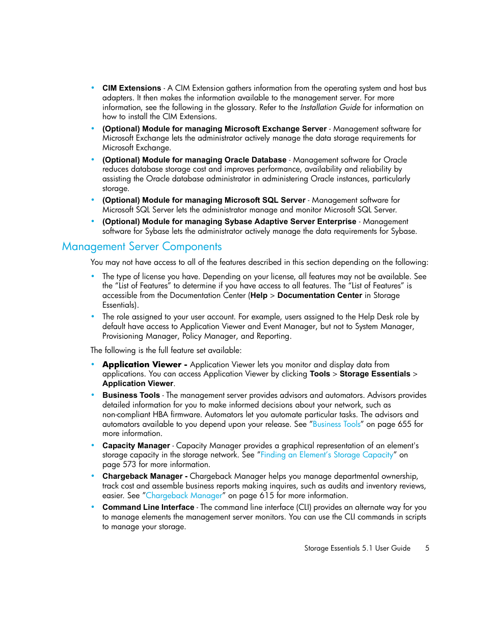 Management server components | HP Storage Essentials NAS Manager Software User Manual | Page 37 / 770