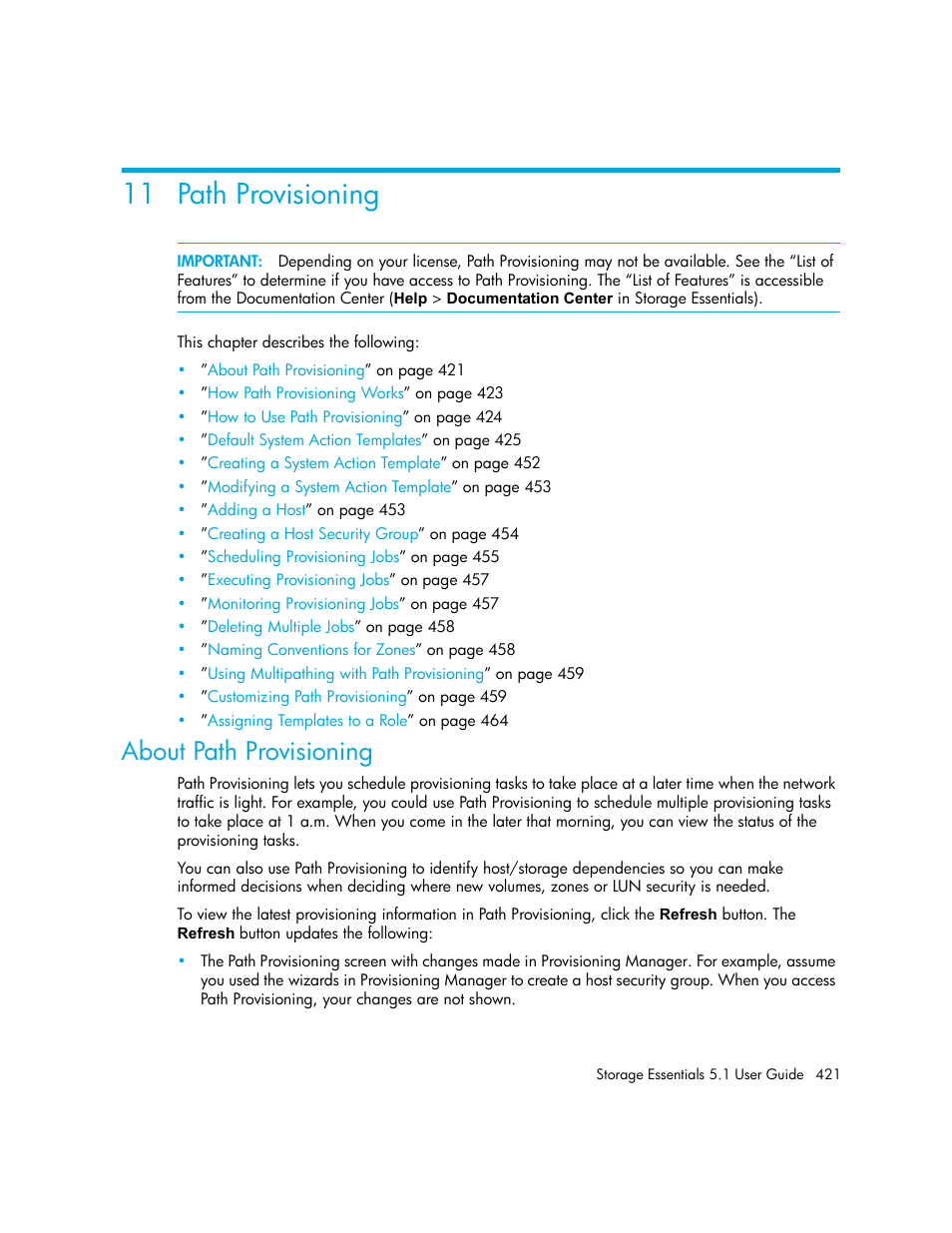 Path provisioning, 11path provisioning, About path provisioning | 11 path provisioning | HP Storage Essentials NAS Manager Software User Manual | Page 453 / 770