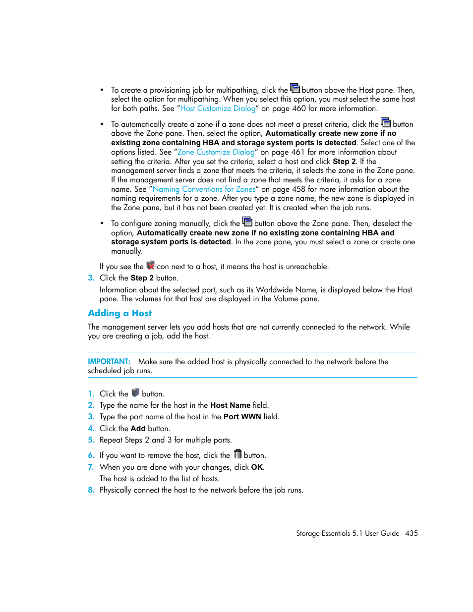 Adding a host | HP Storage Essentials NAS Manager Software User Manual | Page 467 / 770