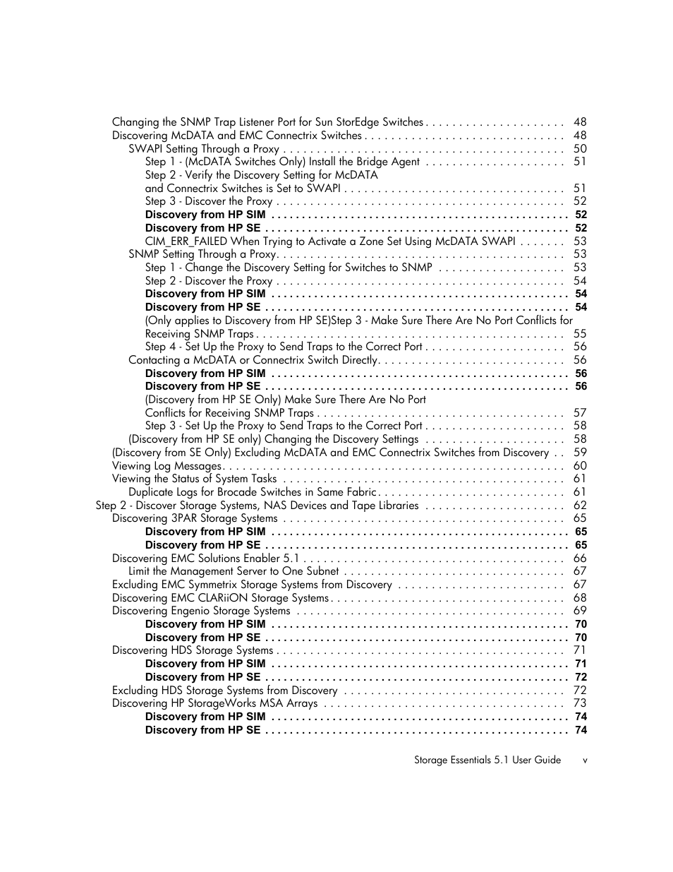 HP Storage Essentials NAS Manager Software User Manual | Page 5 / 770